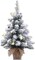 Pre-Lit Artificial Mini Christmas Tree,20 Inch Snow Flocked Artificial Pine Xmas Tree with 40 LED Lights,70 Branch Tips,Desktop